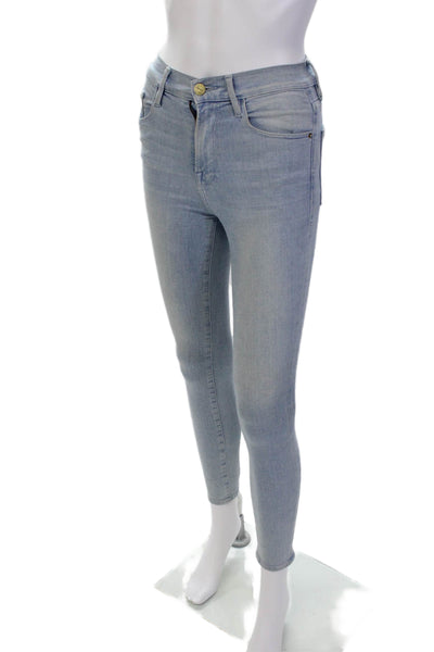 Frame Denim Womens Cotton Ali High Rise Cigarette Denim Jeans Blue Size 23