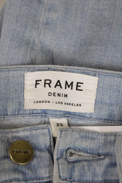 Frame Denim Womens Cotton Ali High Rise Cigarette Denim Jeans Blue Size 23