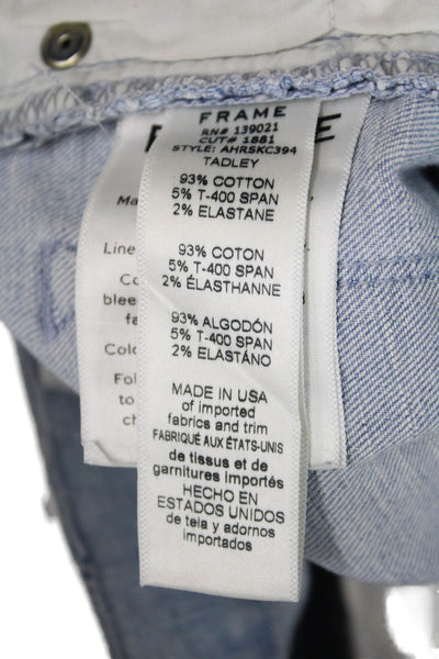 Frame Denim Womens Cotton Ali High Rise Cigarette Denim Jeans Blue Size 23