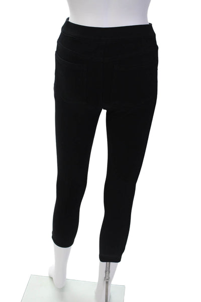 Spanx Womens Stretch Mid-Rise Pull-On Jeggings Solid Black Size PXS