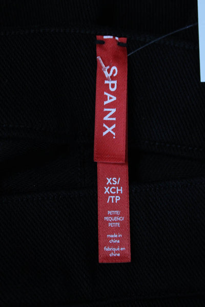 Spanx Womens Stretch Mid-Rise Pull-On Jeggings Solid Black Size PXS