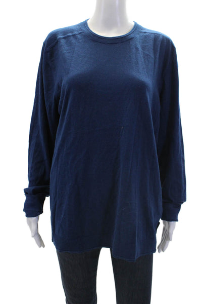 Ted Baker London Womens Cotton Crew Neck Long Sleeve Knit Sweater Blue Size 6