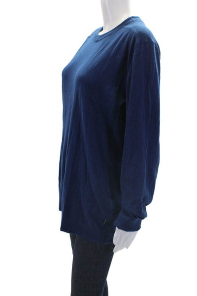 Ted Baker London Womens Cotton Crew Neck Long Sleeve Knit Sweater Blue Size 6