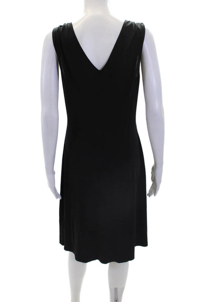 Velvet Womens Cotton Blend Sweetheart Neck Sleeveless Flare Dress Black Size L