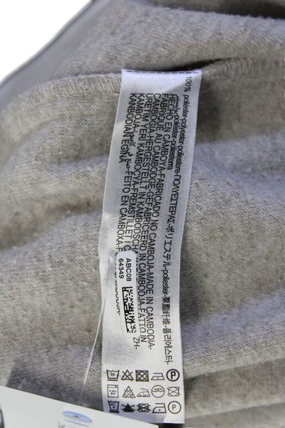 Zara Womens Fleece Button Down Long Sleeves Shirt White Beige Size Extra Small