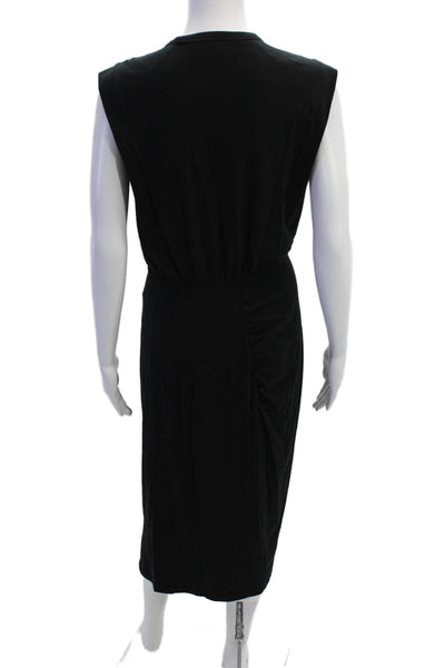 10 Crosby Derek Lam Womens Twist Knot A Line Maxi Dress Black Size Small