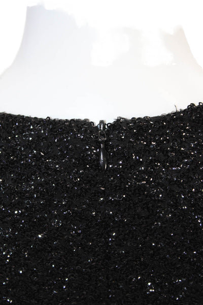 IRO Womens Sequined V Neck Long Sleeves Justify Dress Black Size EUR 38