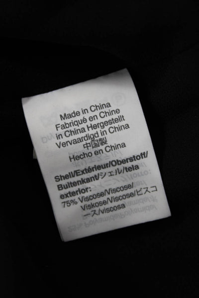 J Crew Womens Long Sleeve Drawstring Waist Velvet Long Sleeve Top Black Size 2