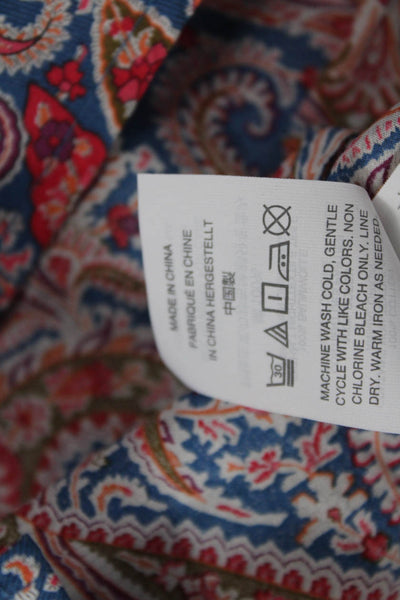 Liberty Art Fabrics For J Crew Womens Cotton Paisley Print Blouse Red Size 2