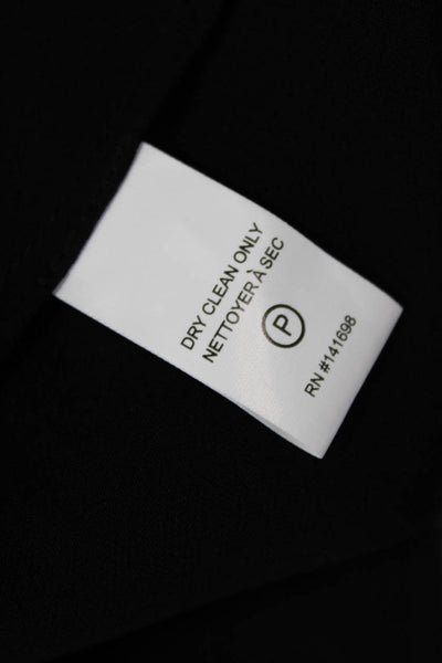 Ramy Brook Womens Silk Sheer Cold Shoulder Long Sleeve Blouse Solid Black Size S