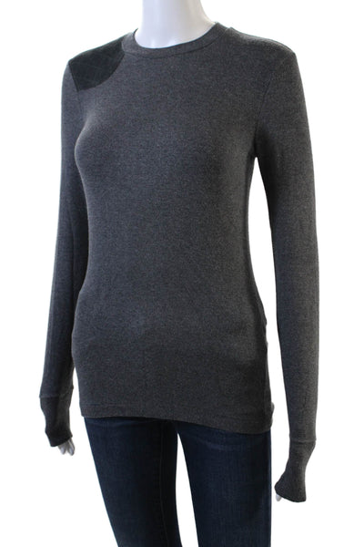 Polo Ralph Lauren Women's Round Neck Long Sleeves Fitted T-Shirt Gray Size S