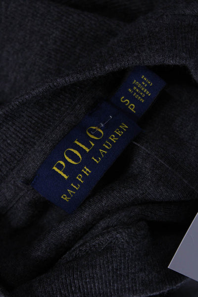 Polo Ralph Lauren Women's Round Neck Long Sleeves Fitted T-Shirt Gray Size S