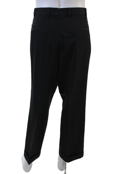 Brooks Brothers Men's Pleated Front Straight Leg Dress Pants Gray Size 36