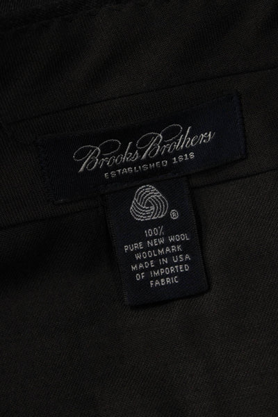 Brooks Brothers Men's Pleated Front Straight Leg Dress Pants Gray Size 36