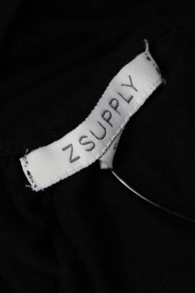 Z Supply Womens Sleeveless Drawstring Waist Jumpsuit Black Size S