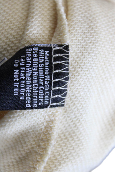 Elie Tahari Sport Womens Full Zipper Long Sleeves Hoodie Beige Cotton Size 1X