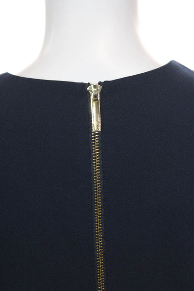 Calvin Klein Womens Sleeveless Zippered Knee Length Pencil Dress Blue Size 4