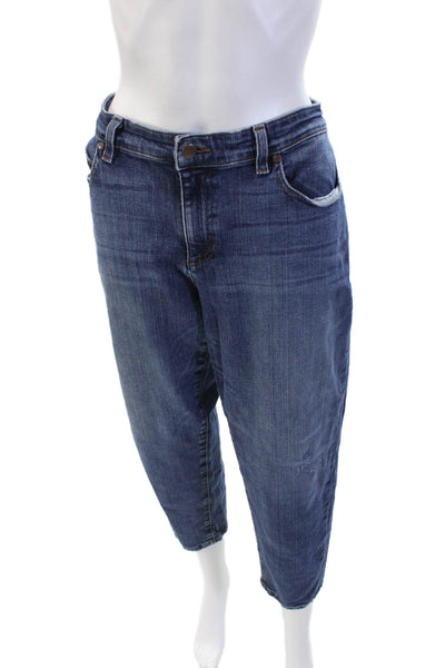 Eileen Fisher Women's Medium Wash Straight Leg Ankle Denim Pants Size 12