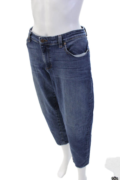 Eileen Fisher Women's Medium Wash Straight Leg Ankle Denim Pants Size 12