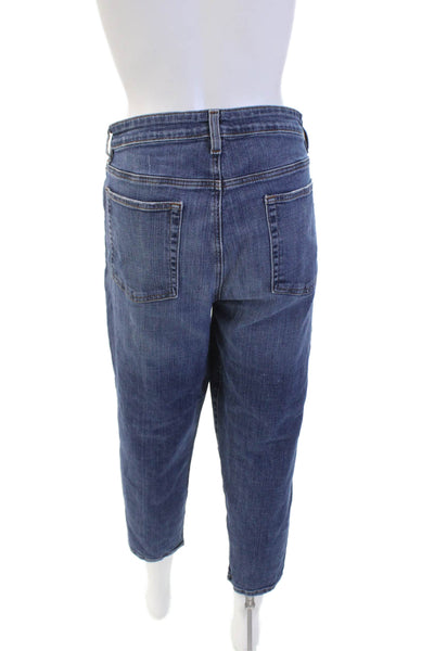 Eileen Fisher Women's Medium Wash Straight Leg Ankle Denim Pants Size 12
