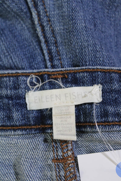 Eileen Fisher Women's Medium Wash Straight Leg Ankle Denim Pants Size 12