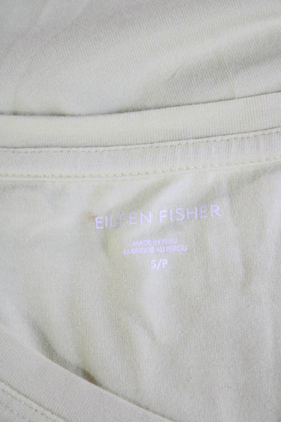 Eileen Fisher Women's V-Neck Sleeveless Mini T-Shirt Dress Yellow Size SP