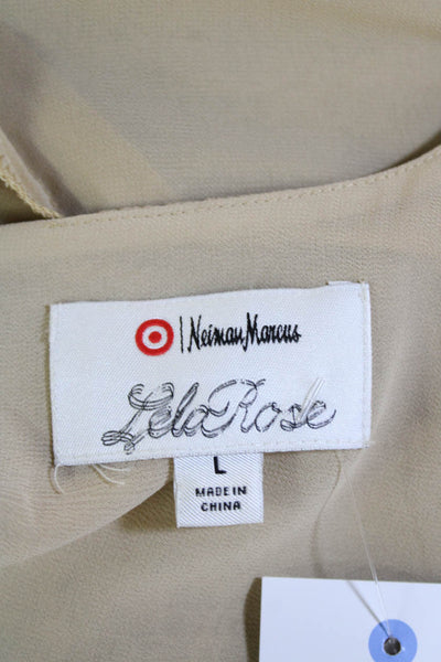 Neiman Marcus For Target Lela Rose Women's Sleeveless Lace Tank Top Black Size L