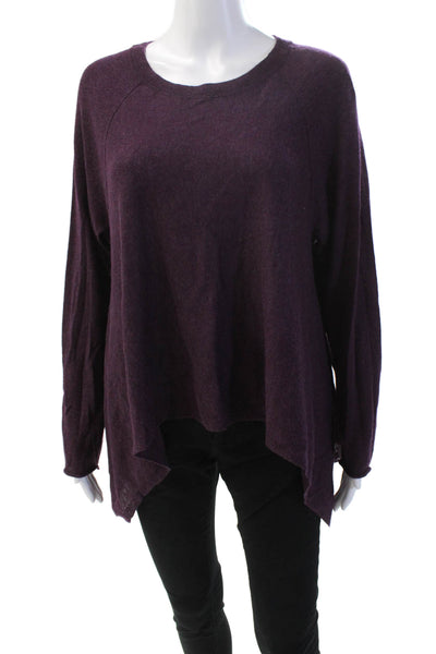 Eileen Fisher Women's Long Sleeves Round Neck Pullover Sweater Purple Size M