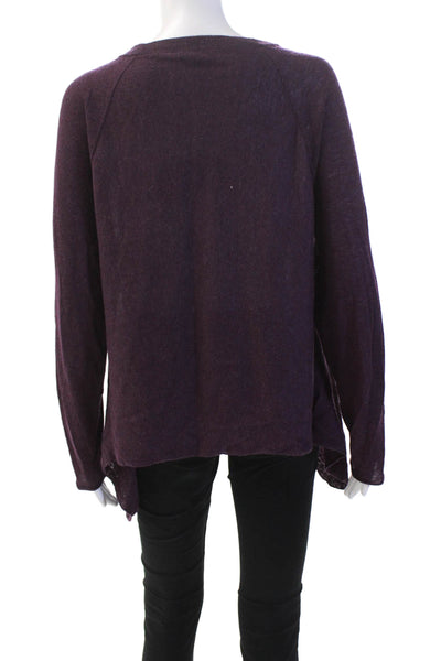 Eileen Fisher Women's Long Sleeves Round Neck Pullover Sweater Purple Size M