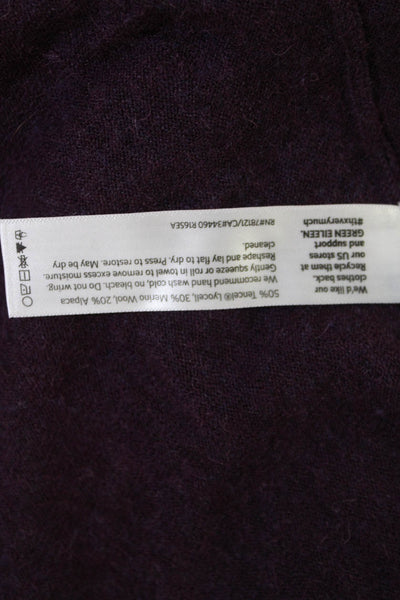 Eileen Fisher Women's Long Sleeves Round Neck Pullover Sweater Purple Size M