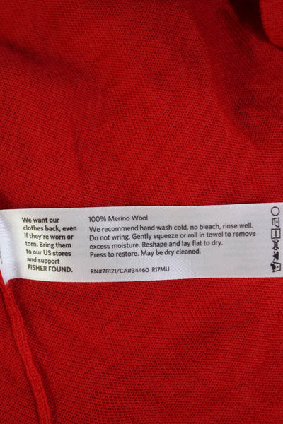 Eileen Fisher Women's Turtleneck Long Sleeves Hi-Lo Hem Sweater Red Size S/P