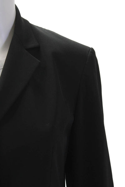 Donna Karan Womens Three Buttoned Long Sleeve Blazer Solid Black Size 6