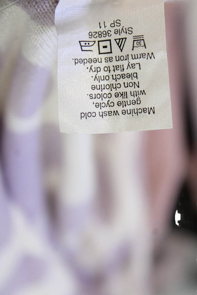 Crewcuts Girls Cotton Long Sleeve Button Up Polka Dot Knit Top White Size 14