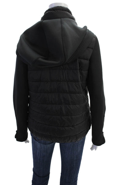 Zara Womens Full Zipper Hooded Long Sleeves Puffer Jacket Black Size Medium