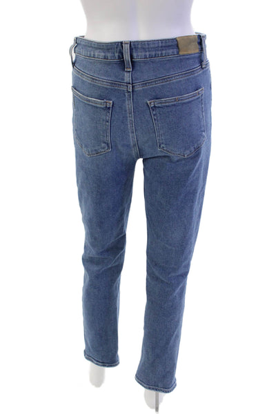 Paige Womens High Rise Slim Leg Zip Up Cindy Jeans Blue Cotton Size 29