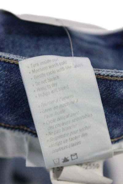 Paige Womens High Rise Slim Leg Zip Up Cindy Jeans Blue Cotton Size 29