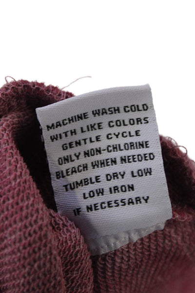 525 Womens Cotton Blend Long Sleeve Crew Neck Pullover Sweatshirt Pink Size XS