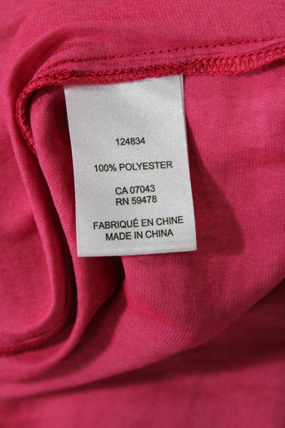 Rachel Zoe Womens Sleeveless V Neck Ruffle Trim Blouse Pink Size XL