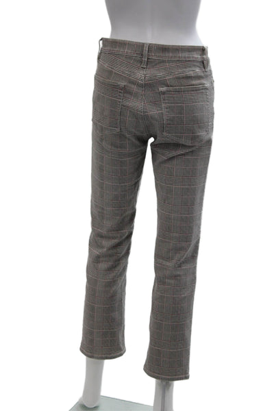 Frame Womens Cotton Le High Straight Pinstriped Skinny Fit Pants Gray Size 28