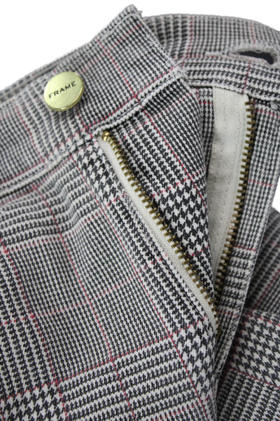 Frame Womens Cotton Le High Straight Pinstriped Skinny Fit Pants Gray Size 28