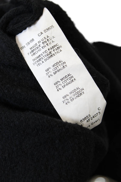 Fifteen Twenty Womens Long Flare Sleeve Scoop Neck Sweatshirt Black Size XS