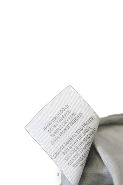 Joie Womens Front Zip 3/4 Sleeve Hooded Light Jacket Gray Cotton Extra Small