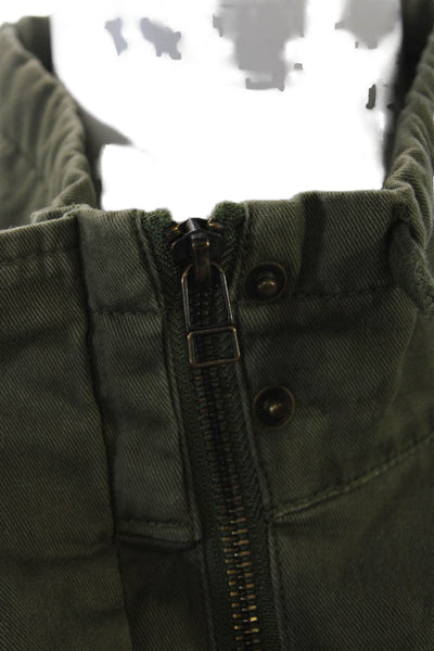 Velvet by Graham & Spencer Womens Front Zip Mock Neck Jacket Green Size XS
