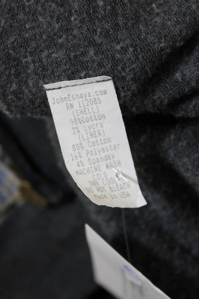 Jet John Eshaya Womens Denim Hooded Button Down Jacket Blue Cotton Size Small