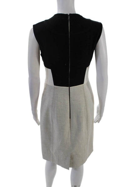 Narciso Rodriguez Womens Sleeveless Zipper Knee Length Pencil Dress Gray Size 4