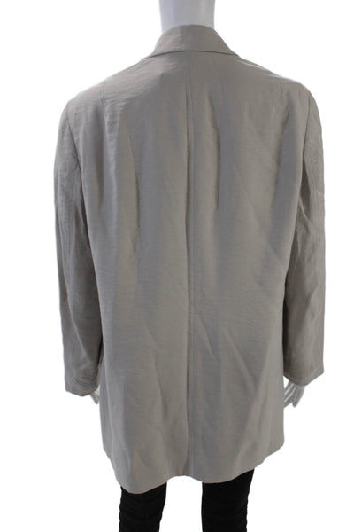 Allsaints Womens Long Sleeve Collared Open Front Blazer Gray Size 8