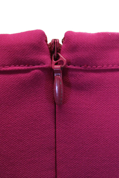 Likely Womens Short Sleeve Asymmetric Hem Sheath Dress Pink Size 2