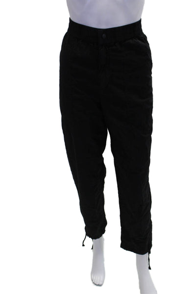 Rag & Bone Womens Cotton Elastic Waist High-Rise Tapered Pants Black Size 30