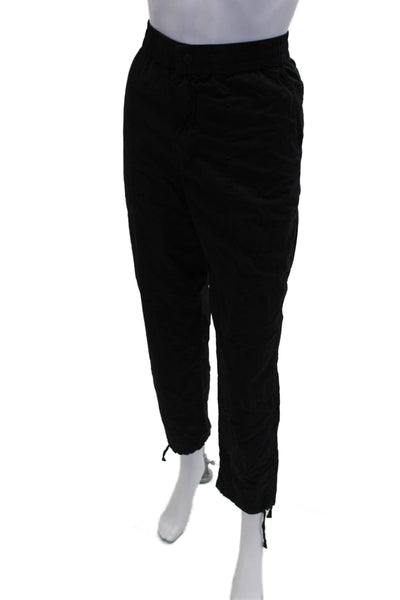 Rag & Bone Womens Cotton Elastic Waist High-Rise Tapered Pants Black Size 30