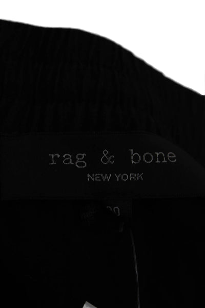 Rag & Bone Womens Cotton Elastic Waist High-Rise Tapered Pants Black Size 30